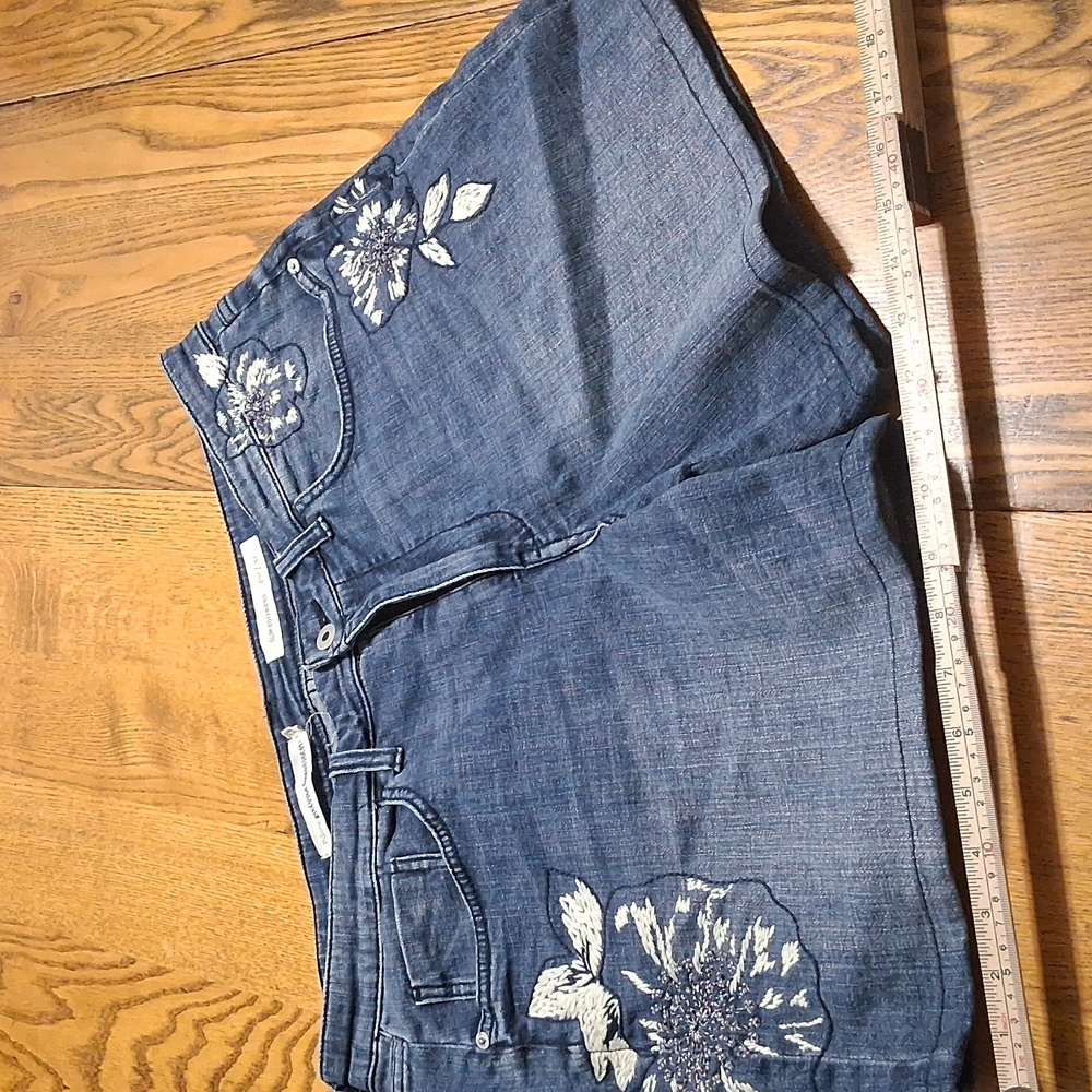 PILCRO And The Letterpress Jean Shorts Womens 32 BLUE SLIM BOYFRIEND Used Denim